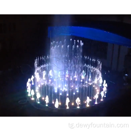 Фарруби ороиши боғи фаровонӣ дар беруни беруна бо намоиши мусиқӣ